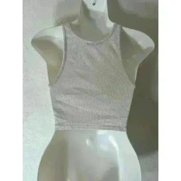 Zara Rib Halter Crop Top White Size Medium - Picture 5 of 5